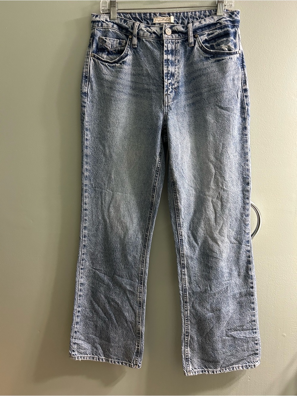 Anthropologie unpublished light wash straight leg jeans high rise